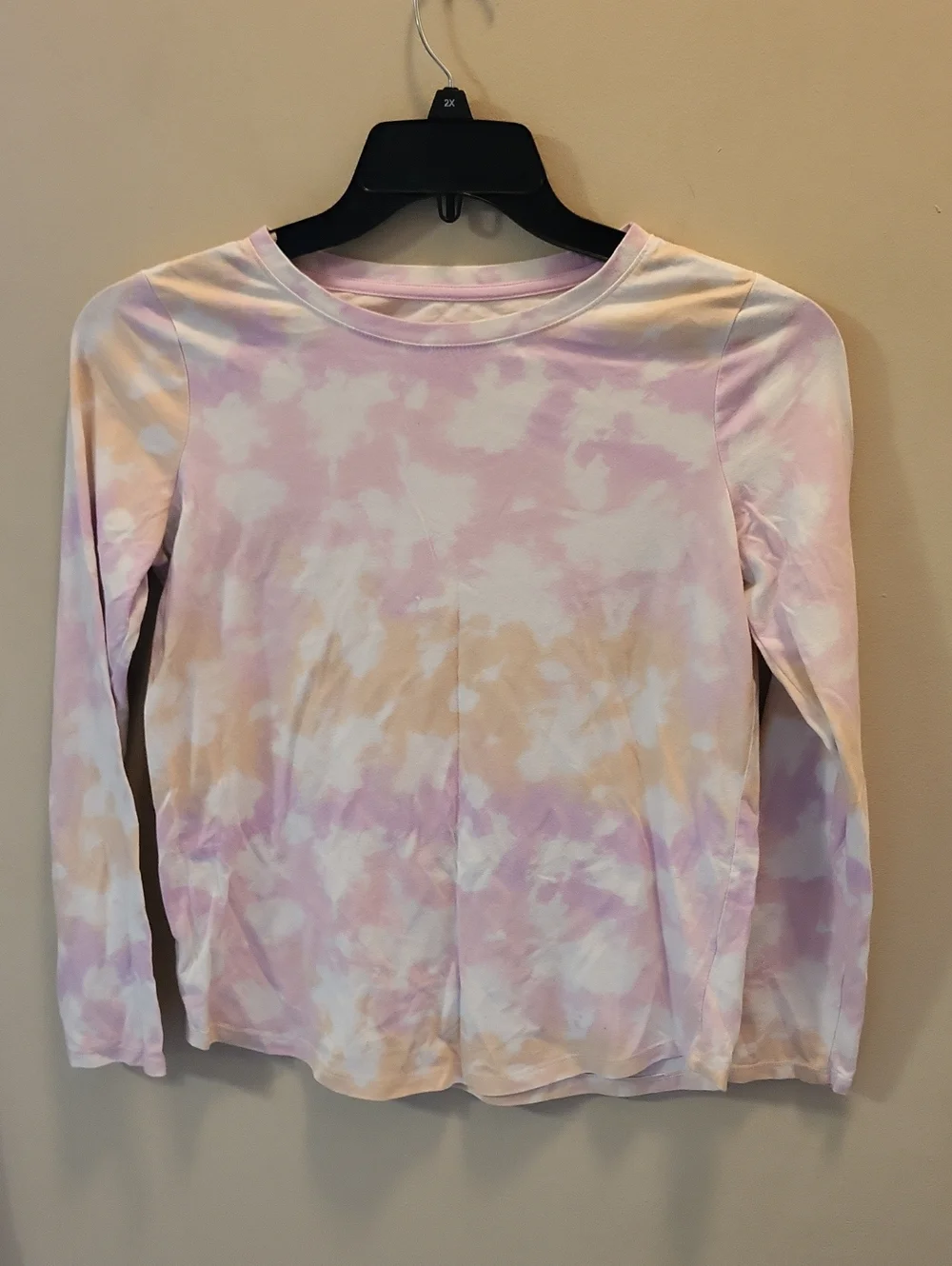 Cat & Jack Lavender and Peach Tie-Dye Long Sleeve Tee